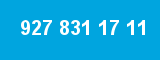 927 831 17 11 927 831 17 11